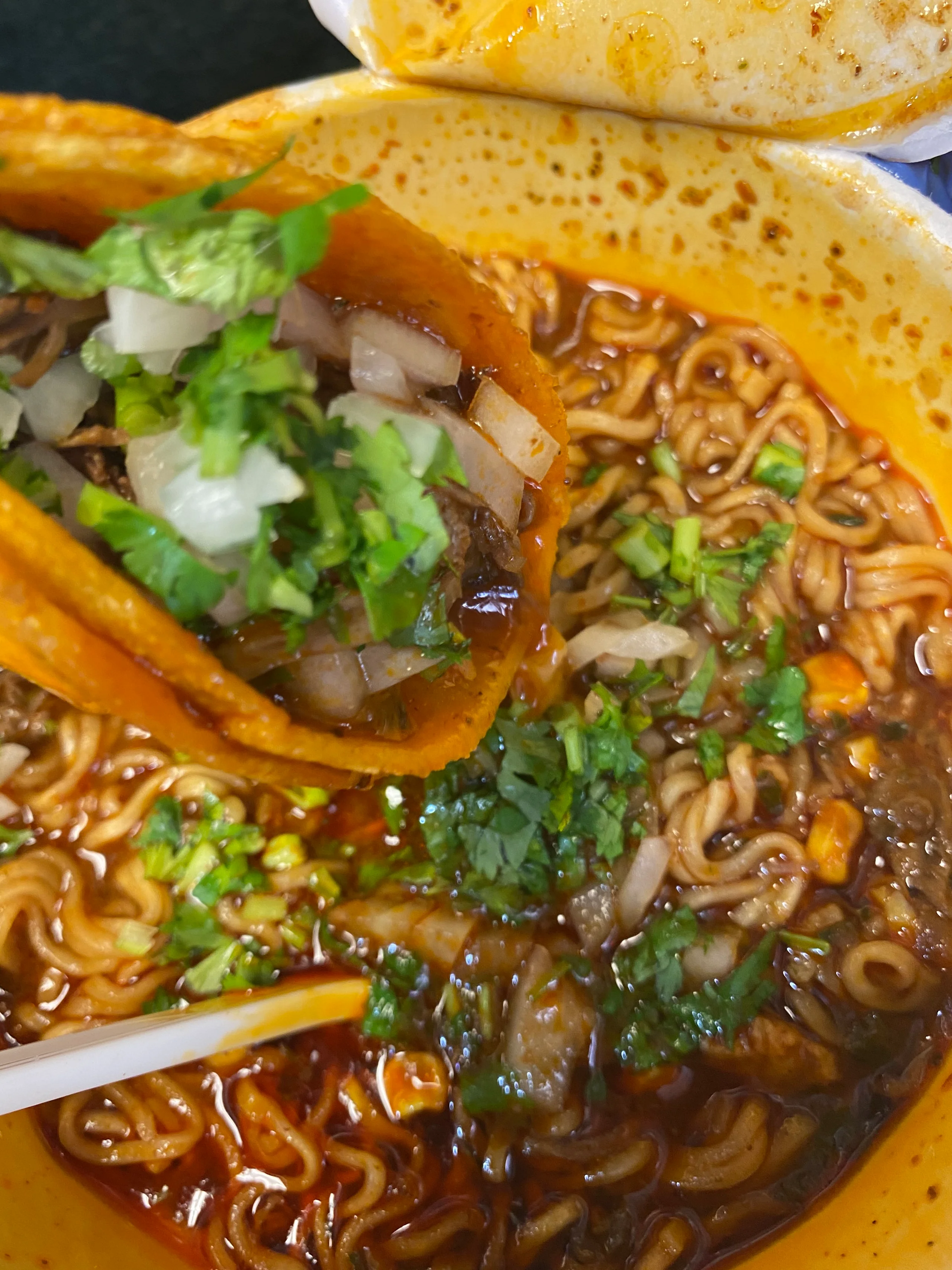 Birria Ramen & 2 Tacos